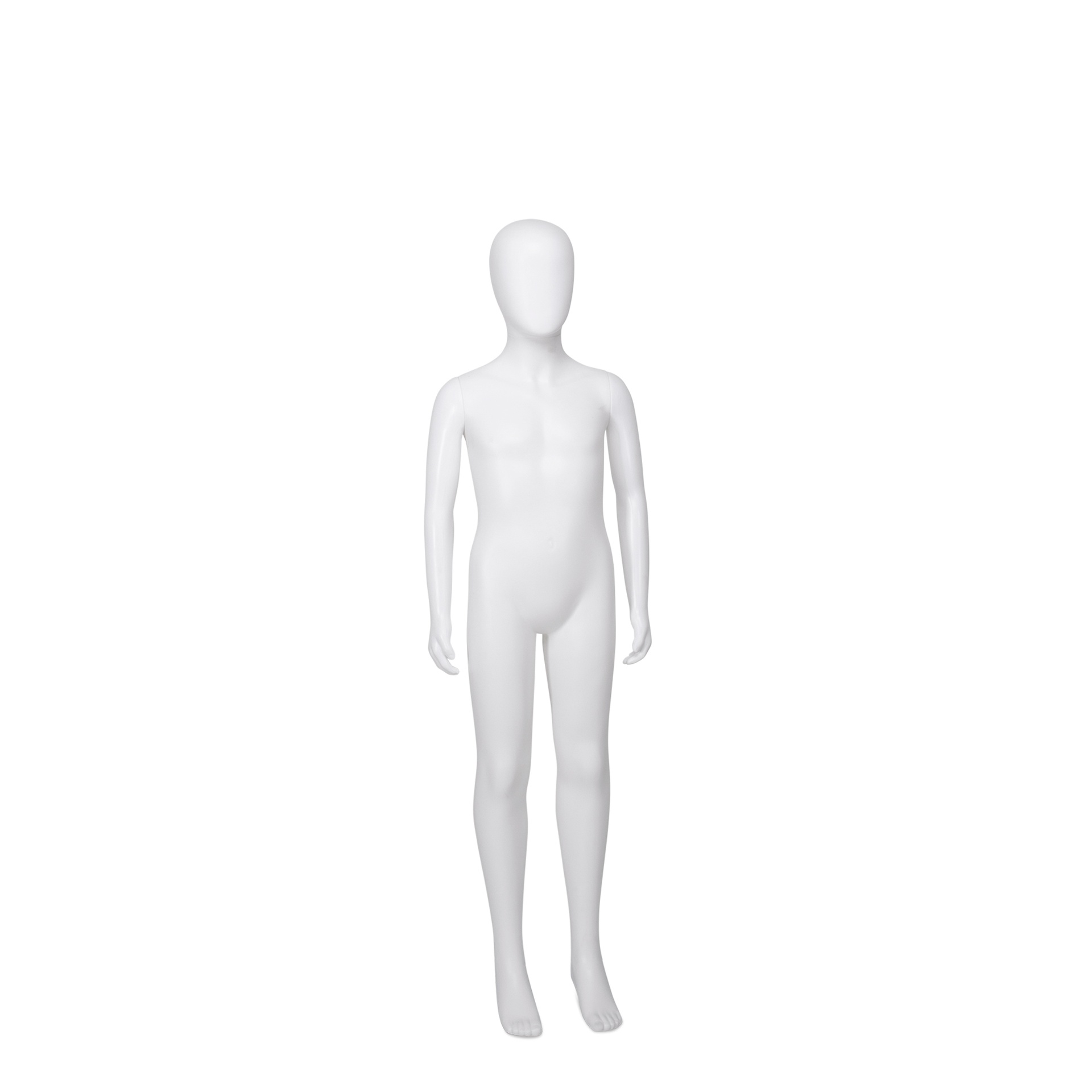BINK - Maniquí infantil, 8 años, cabeza abstracta, blanco, postura 23BN