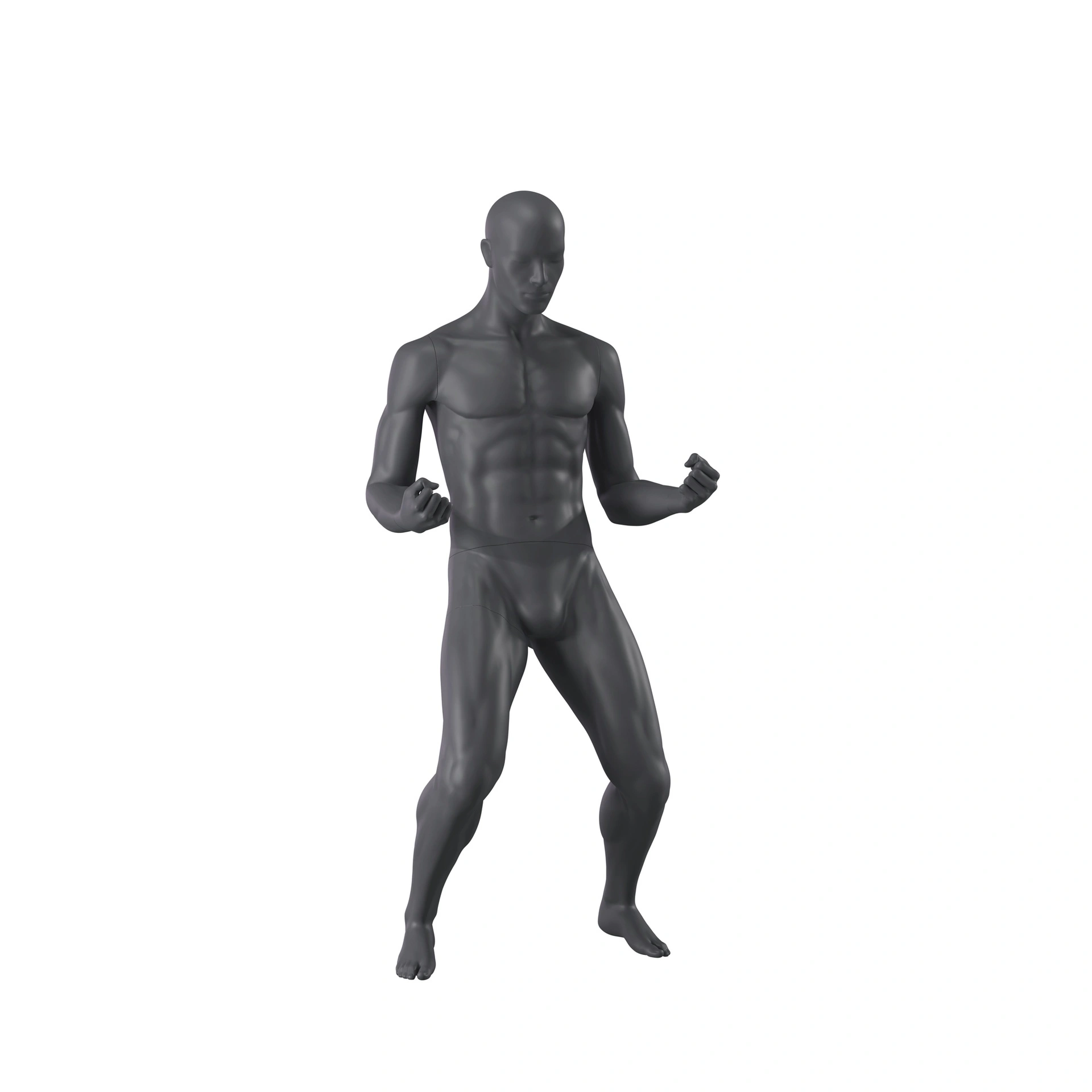 BINK - Winning sport mannequin, male, graphite grey, stylised head, standing pose 336