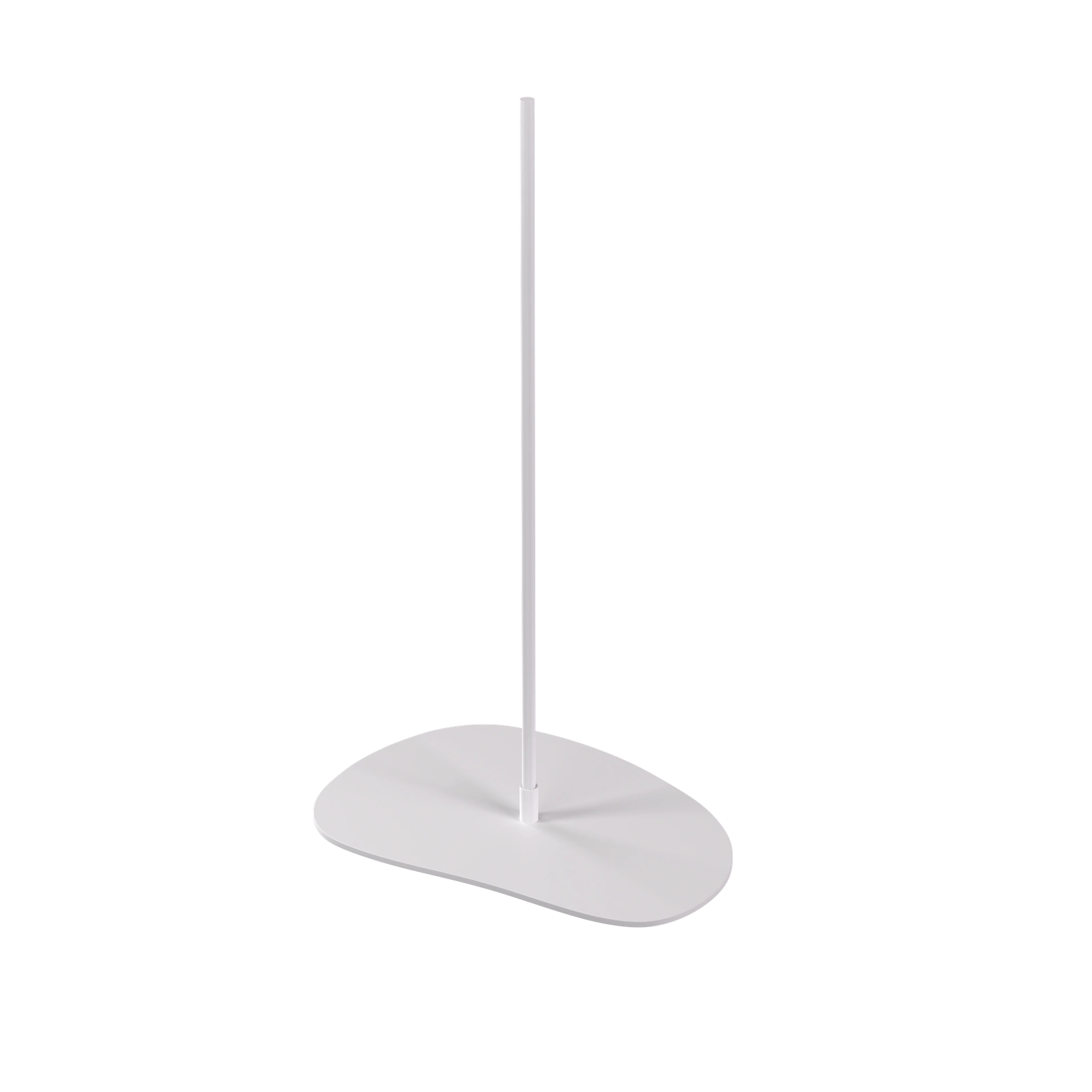 BINK - Support de buste avec connexion centrale, 55 cm, base en forme de pierre, peint en poudre blanc 