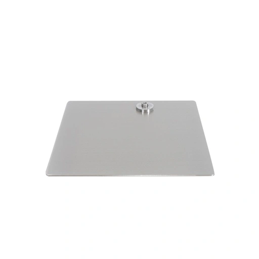 Base de mannequin carrée 40x40 cm, acier inoxydable brossé
