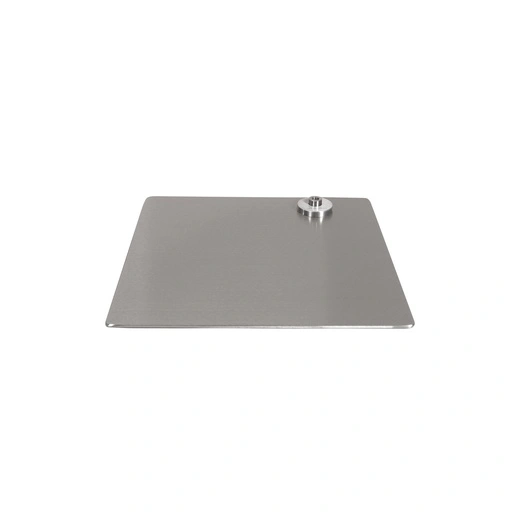 Square mannequin base 35x35 cm, brushed stainless steel