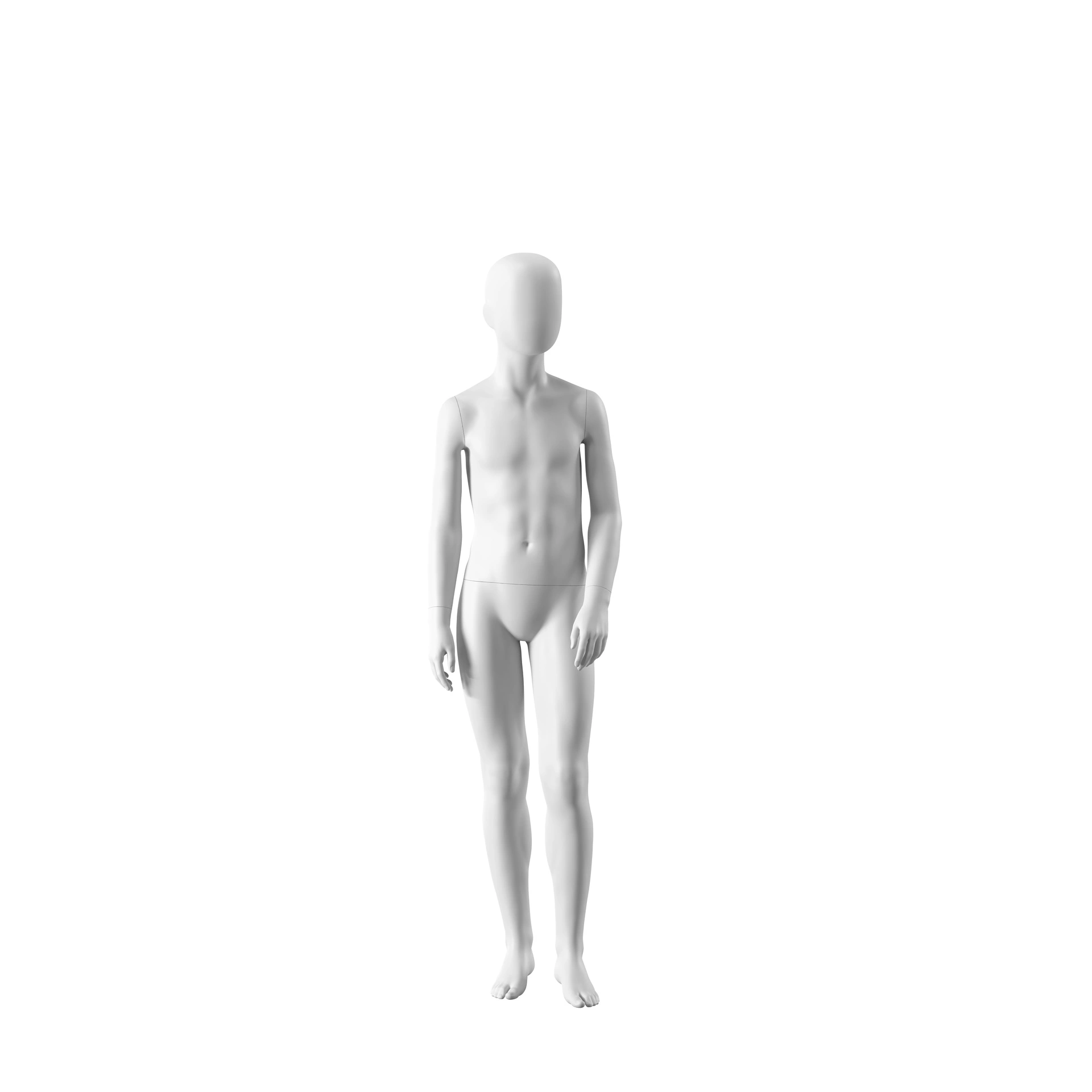 BINK - Mannequin enfant abstrait blanc, avec tête abstraite, 12 ans, pose CM311