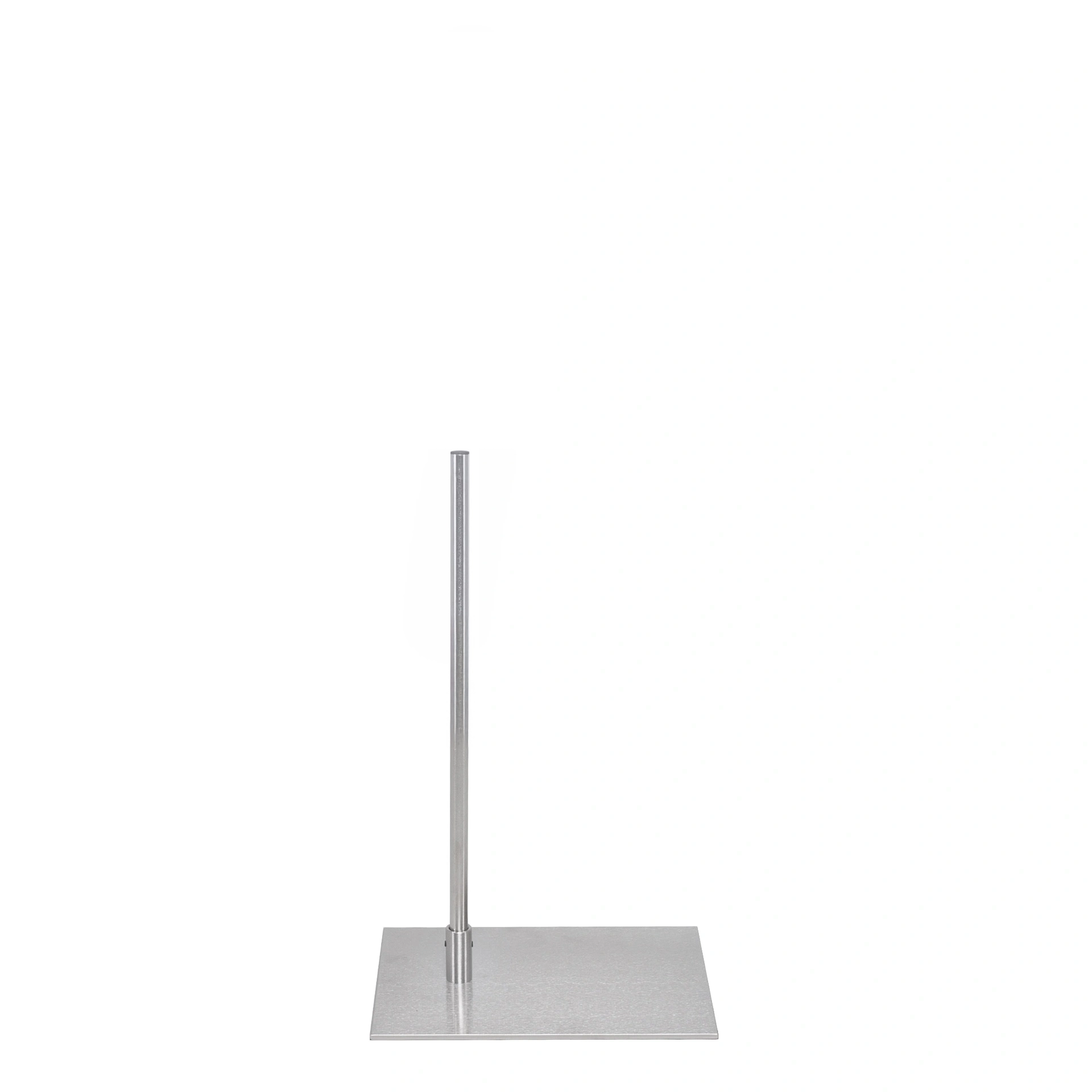 BINK - Pied pr buste, fixation excentrée tige de 55 cm, acier brossé 