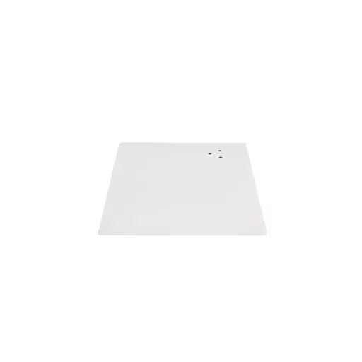 Vierkante voetplaat, 35x35 cm, gepoederlakt staal wit, kuitpinconnector exclusief (23.5x6 cm)  