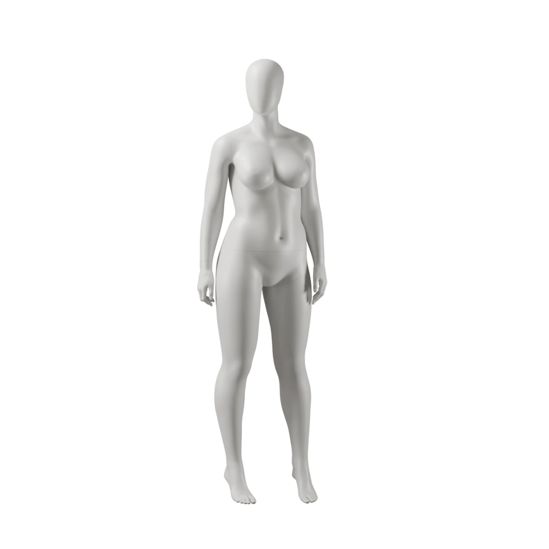 BINK - Maniquí mujer talla grande con cabeza abstracta, talla 44EU, gris, postura de pie 20
