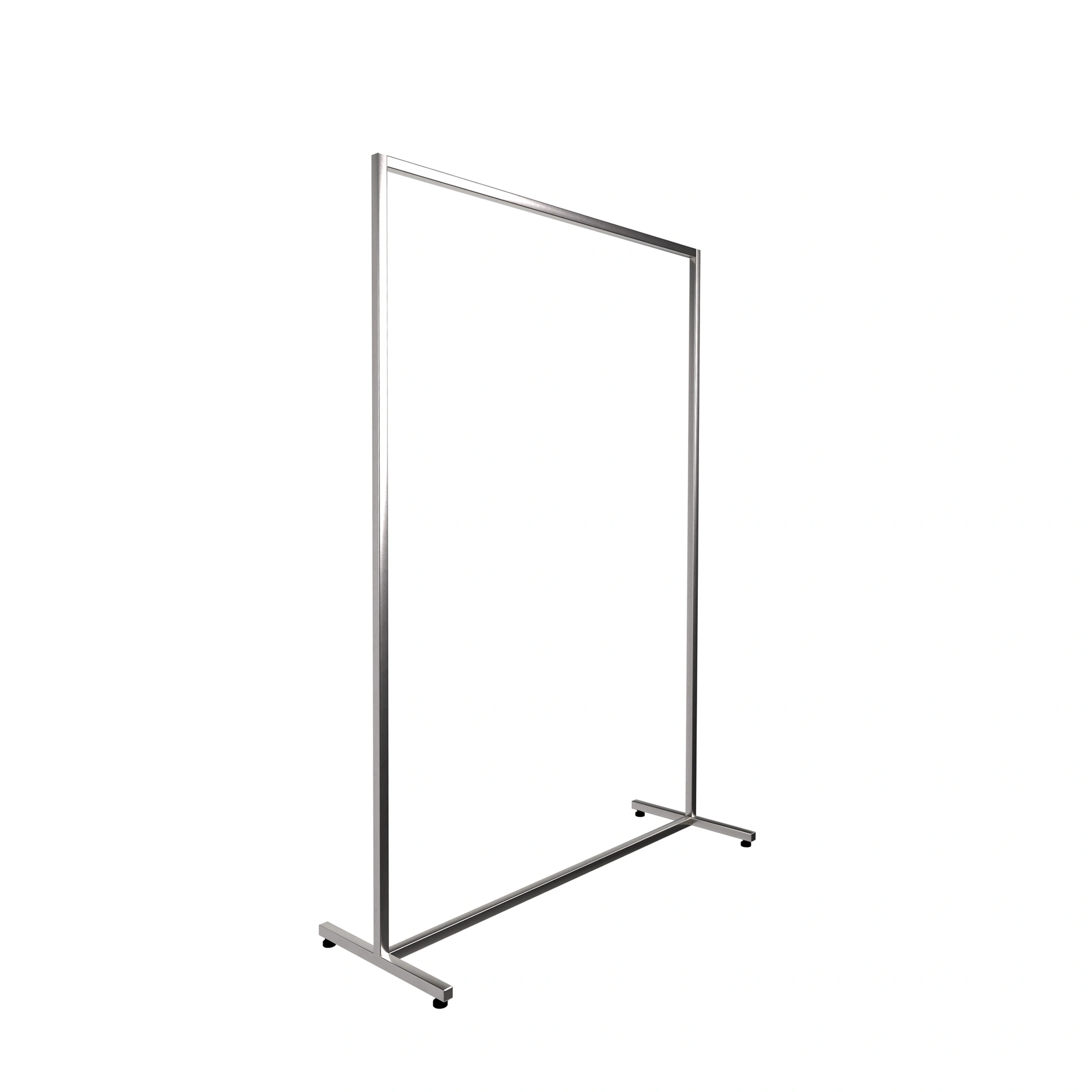 BINK - Heavy duty clothing rack, wide model, for long dresses and coats, square metal tube, brushed steel