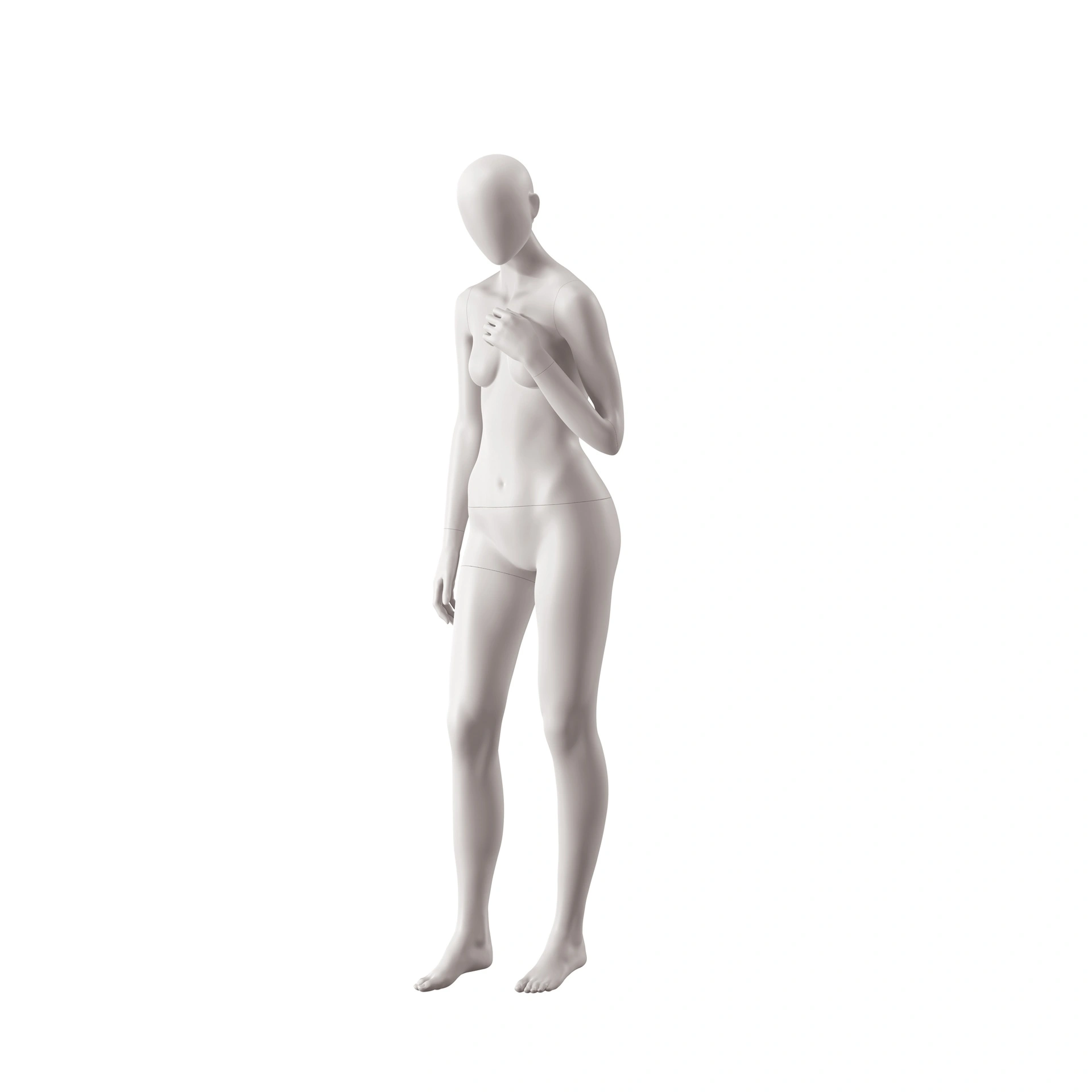 BINK - Dames mannequin, collectie NXT - gen Z, kleur lichtgrijs, staande pose 007