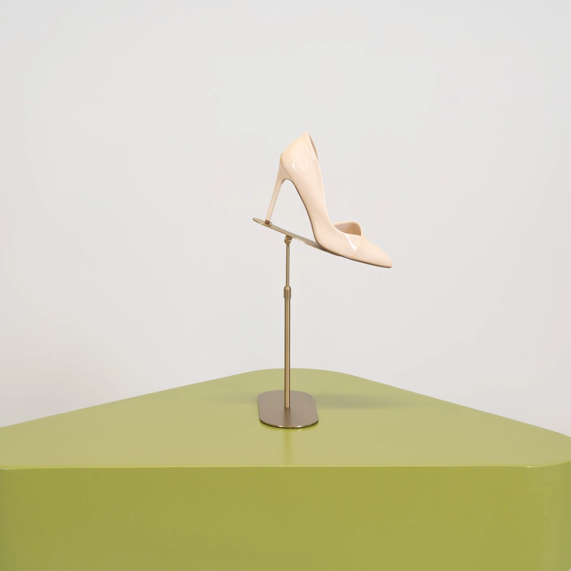BINK - Support à chaussures, hauteur réglable, en acier brossé finition or