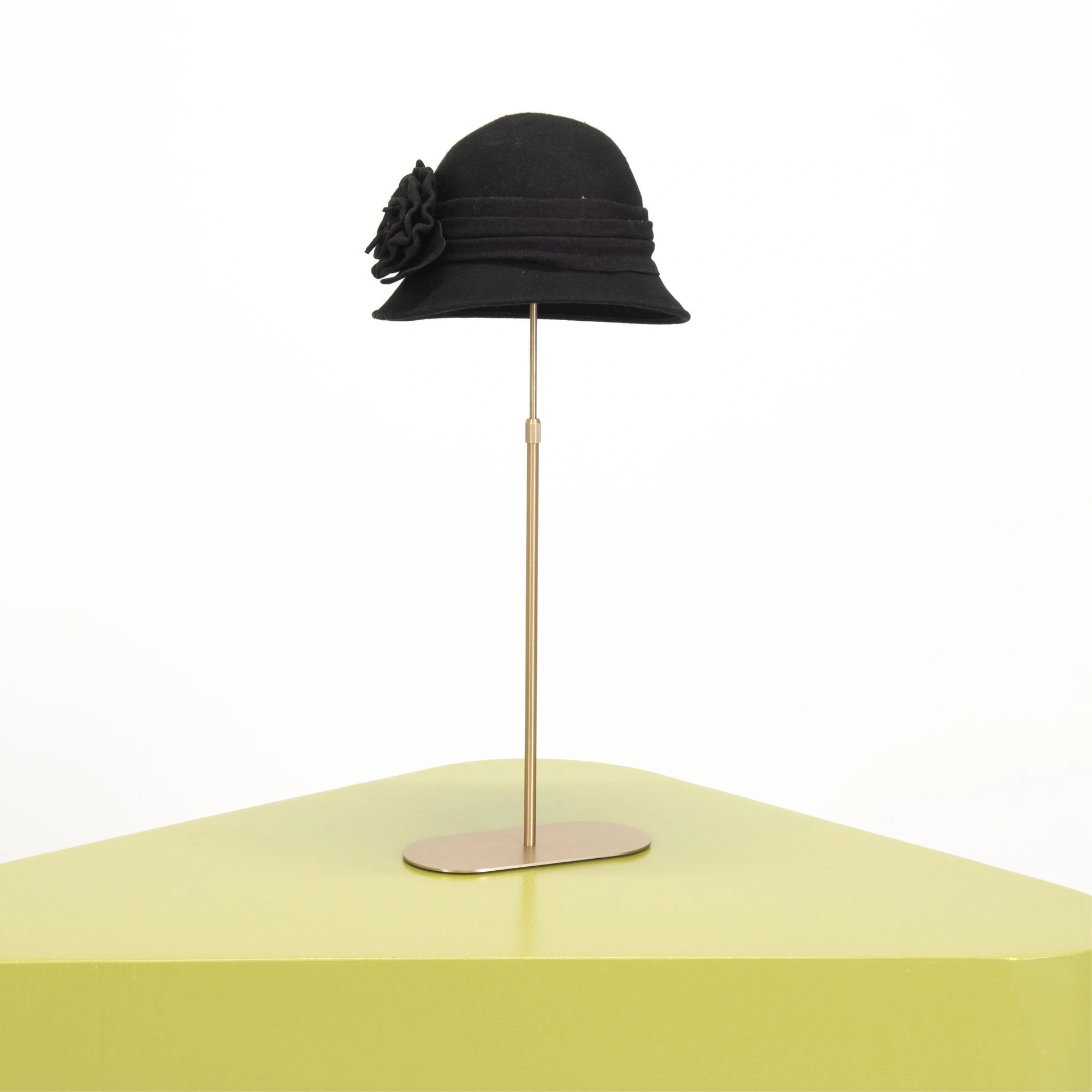 BINK - Porte-chapeaux, hauteur réglable, en acier brossé finition or
