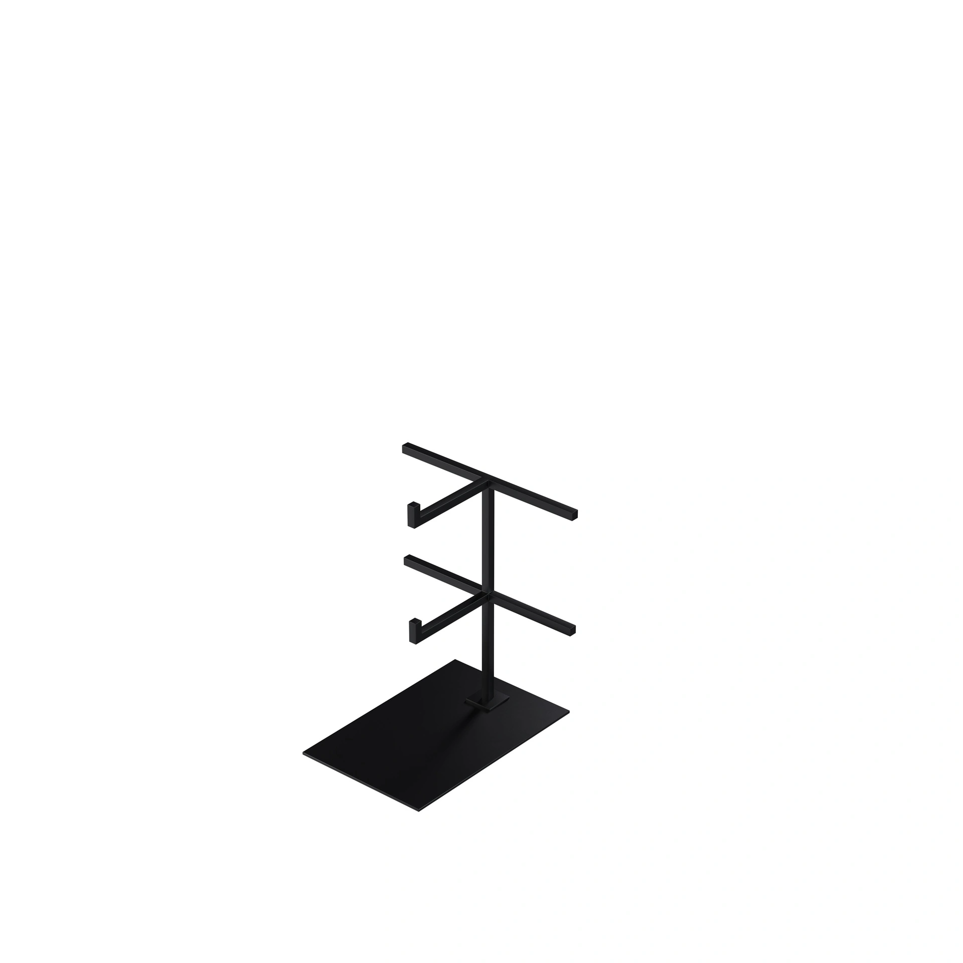 BINK - Display for glasses, adjustable, 2 levels, black powder-coated steel, interior